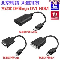 在飛比找Yahoo!奇摩拍賣優惠-主動式轉接線大DP轉HDMI DVI VGA接口多屏顯卡連接