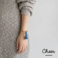在飛比找蝦皮購物優惠-【現貨】日本製 ins日本設計品牌Cheer麂皮流蘇皮製手鍊