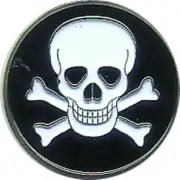 Skull & Crossbones 1" Diameter (Non-Magnetic) Golf Ball Marker