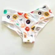 Victoria’s Secret PINK Cheeky PANTY Medium Smiley Face Dog Logo Medium
