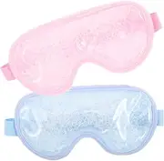 PACKOVE 2pcs Reusable Cooling Eye Mask for Puffiness and Dark Circles Ergonomic Gel Compress for Eye Fatigue Relief for Sleeping Spa Travel and Skin Care Routine