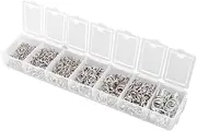 NUOBESTY 1500pcs Jewelry Making Kit Round Shape Open Close Jump Lobster Clasps for Earrings Necklaces Conveniently Packed for Easy Crafting