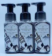 3 BATH & BODY WORKS WHITE BARN MARSHMALLOW FIRESIDE GENTLE GEL HAND SOAP NEW