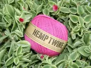 Roll of PINK Macrame Cord Hemp Twine, 430 ft, 20lb, 1MM Smooth Polished Eco Dyed