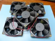 ELNA KDA120825HB6P Qty of 5 per Lot FAN 12V 80X 25MM 220MA SPADE LUGS 1/4 f