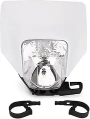 Szwaldaper Universal 2018 White Motorcycle Headlight Headlamp Lamp Light Dirt Bike Motocross Supermoto Fairing Headlight Bulb