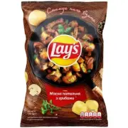 Lay's potato chips 120 g Meat Frying Pan with Mushrooms flavor