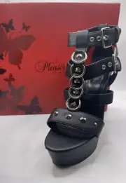 BNWB SIZE 9 PLEASER DELIGHT-658 6” T-STRAP CLOSE BACK EXOTIC DANCE SHOES