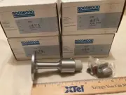 WHOLESALE LOT (4) - CAST BRASS COMMERCIAL GRADE - SATIN CHROME DOOR STOPS-USA