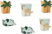 Libetui Set of 6 Snack Boxes Dino Dinosaur Snack Box Cardboard Dinosaur Party Tableware Birthday Boy Girl