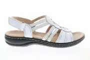 Clarks Women's Leisa Janna Sandal White Leather 26147663