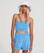 Tyler Towelling Tube Top Blue