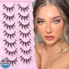 Spiky Manga Lashes 14MM Anime Short Japanese False Eyelashes Natural Wispy Ko