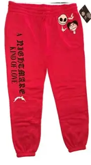 Nightmare Before Christmas Womens Sleep Jogger Pants 2XL 19 NEW Jack Sally #C7