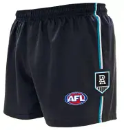 AFL PORT ADELAIDE "NEW DESIGN" ADULTS FOOTY SHORTS - BRAND NEW