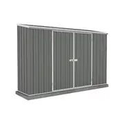 Absco Sheds 3.0 x 0.78 x 1.95m Woodland Grey Double Door Space Saver Garden Shed
