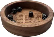 farklle Dice Rolling Tray - Wooden farklle Game Set, Classic Dice Game Tray | Secure Edges Avoid Dice Rolling Off Standard Game Dice for Board Game Enthusiasts