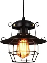 Flush Mount Ceiling Lighting Fixtures,Retro Industrial Style Chandelier,Personality American Iron Art Single-Head Pendant Lamp,Restaurant Barn Corridor Decoration Hanging Light