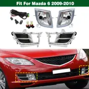 Front Bumper LED Fog Light Lamp Cover Wiring Switch Kit For Mazda 6 2009-2010 (for: Mazda)