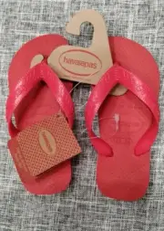 Havaianas Toddler Flip Flop Beach Sandal Ruby Red Unisex Kids Size 10 C
