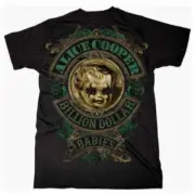 Alice Cooper Billion Dollar Baby Crest T-Shirt Black New