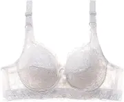 [Generic] Sports Bra with Support Womens Sexy Lace Gathered Bra Straps Breast Cup Underwear Keyhole Bra