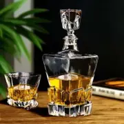 Iceberg Whiskey Decanter with Glass Stopper Crystal Bourbon Bottle for Wine 29oz