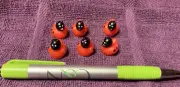 Set Of 6 Micro Mini Lady Bugs Rubber Ducks. Teeny Tiny Duckies Oriental Trd