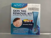 NEW ALIVER SKIN TAG REMOVAL KIT EASY TO USE 2 IN 1 FOR SMALL TO LARGE SKIN TAGS