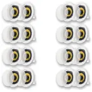 Acoustic Audio HD-5 Flush Mount In Ceiling Speakers Home Theater 8 Pair Pack