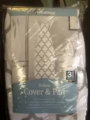 Whitmor Deluxe Ironing Board Cover and Pad - Medallion Gray