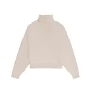 turtleneck sweater in seamless cashmere S,M Nude