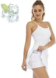 [Generic] Nomuamu Dress, Plush Backless 2-in-1 Flare Active Dress, Nomuamu Backless Active Chest Stickers Shorts