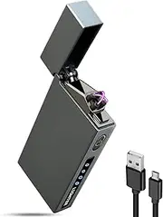 Sipoe Lighter - Electric Lighter (3rd Gen) - USB Rechargeable Windproof Plasma Lighter with Dual Arc, Battery Indicator