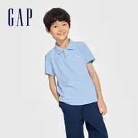 在飛比找蝦皮商城優惠-Gap 男童裝 Logo短袖POLO衫-藍色(890536)