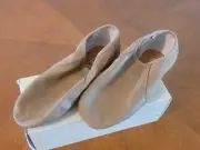 Bloch S0495G Neo-Flex Jazz Shoes Child Sizes Tan Leather Neoprene Slip on Dance