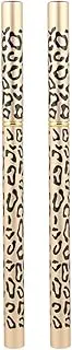 TOVINANNA Leopard Eyebrow Pencil 2pcs Eyebrow Pencil with Brush Wooden Leopard Cover Eyebrow Pencil Makeup Cosmetic Tool