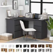 Corner Desk 145cm Chipboard Home Office Furniture Stand Multi Colours vidaXL