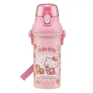 【Skater】三麗鷗 抗菌按壓開蓋輕量水壺 480ml Hello Kitty 甜點(餐具雜貨)