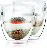 Bodum Pavina To Go Double Wall Shatterproof Tumbler With Lid 2-Pack, 6 Ounce, Clear