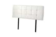 PU Leather Queen Bed Deluxe Headboard Bedhead - White