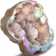 KALIFANO Angel Aura Quartz Geode - Titanium Bonded High Energy Crystal Cuarzo