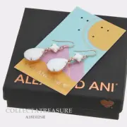 Authentic Alex and Ani Dewdrop, Birch Shiny Rose Earrings