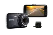 Elinz 4.0" LCD Car Dash Cam Dual Camera Reversing 1296P FHD DVR Video Recorder 170 Degrees