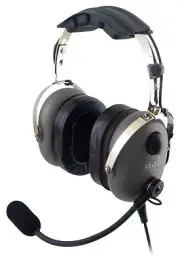 SkyLite SL-900M Grey Aviation Pilot GA Headset Dual Plug , GEL+ MP3/Radio In