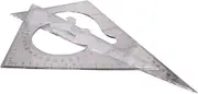 Utoolmart 30cm Large Triangle Ruler Square Set Plastic Triangular Scale Architectural Ruler for Students Homeschoolers Architects Engineers