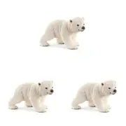 3x Schleich 2.6'' Polar Bear Cub Walking Animal Action Figure Kids Play Toy 3-8y