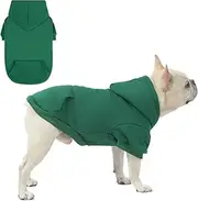 SCENEREAL Dog Hoodie Sweaters for Small Medium Large Size Dogs, Fleece Dog Sweatshirt with Hat and Pocket,Soft Cotton Cold Winter All Weather Dog Clothes for S to XL Sized Dogs, Green M