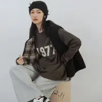 在飛比找momo購物網優惠-【Line-up wears】保暖!廓型工裝格紋雙面鋪棉背心