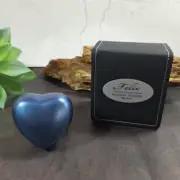 Memorial Heart Urn For Ashes Denim, Loss, Sympathy, Bereavement